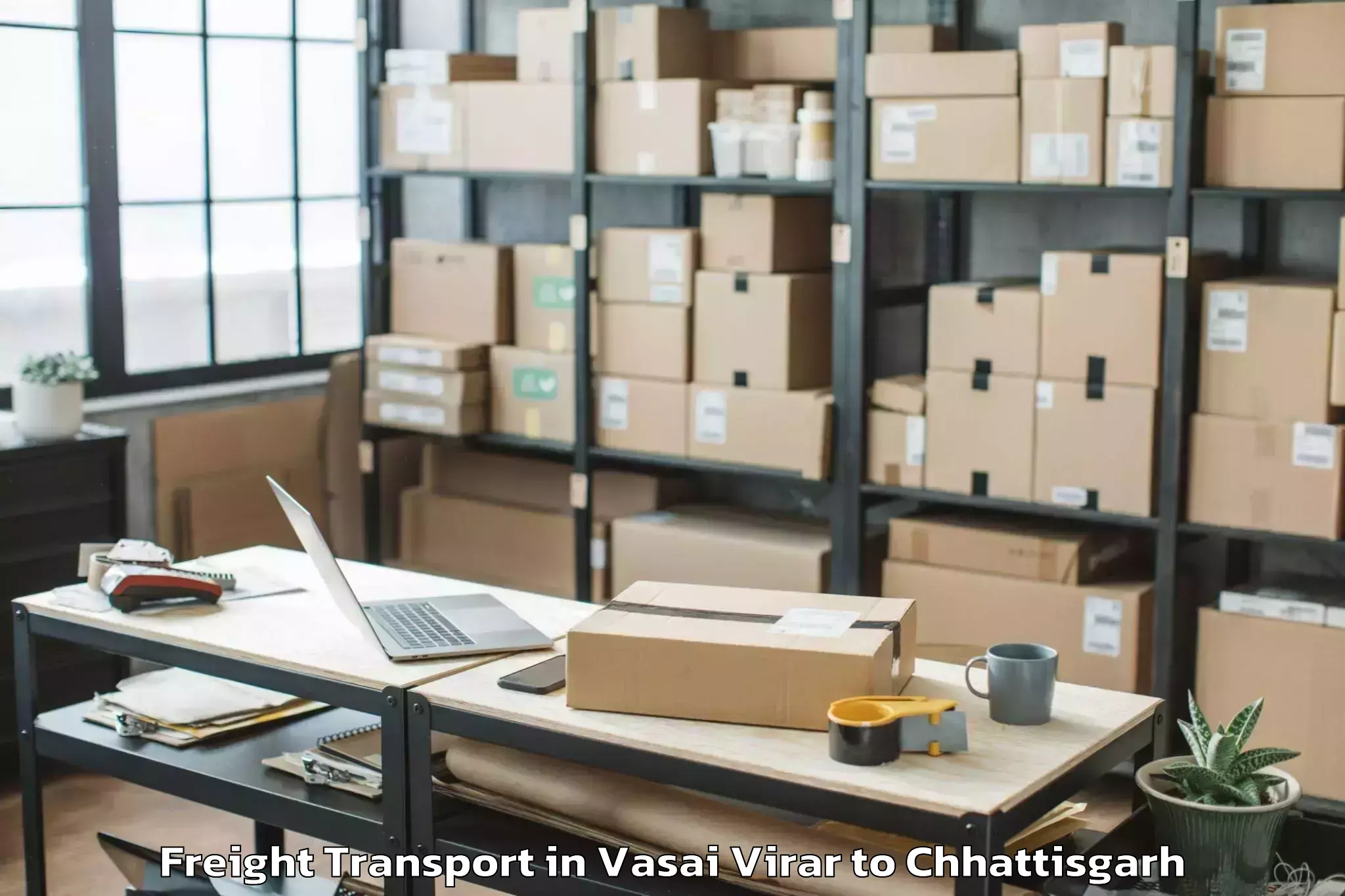 Trusted Vasai Virar to Pathalgaon Freight Transport